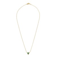 Galaxy Goldplated Necklace Triangle C Green Chrysoprase