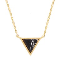 Galaxy Goldplated Necklace Triangle C Black Howlite