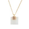 Galaxy Goldplated Ketting Pastel New Jade Square