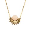 All the Luck in the World Galaxy Goldplated Ketting Pastel Rose Quartz Sun