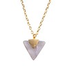 Galaxy Goldplated Necklace Pastel Purple Amethyst Triangle
