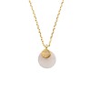 All the Luck in the World Galaxy Goldplated Ketting Pastel Rose Quartz Moon