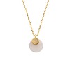 All the Luck in the World Galaxy Goldplated Necklace Pastel Rose Quartz Moon