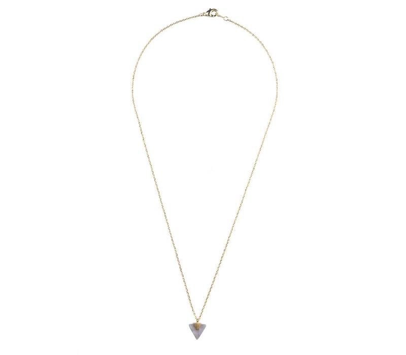 Galaxy Goldplated Ketting Pastel Purple Amethyst Triangle