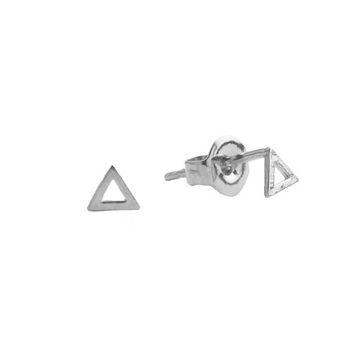 Petite Sterling Silver Earrings Triangle 