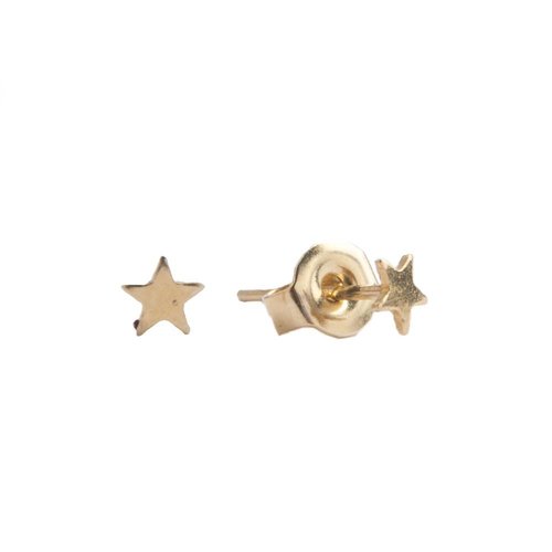 Petite Goldplated Sterling Silver Oorbellen Ster 