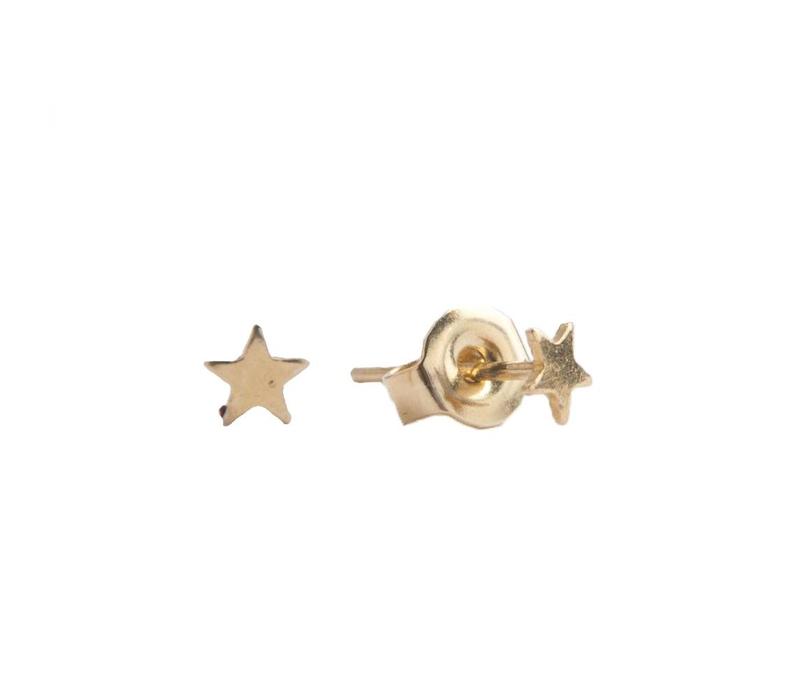 Petite Goldplated Sterling Silver Oorbellen Ster