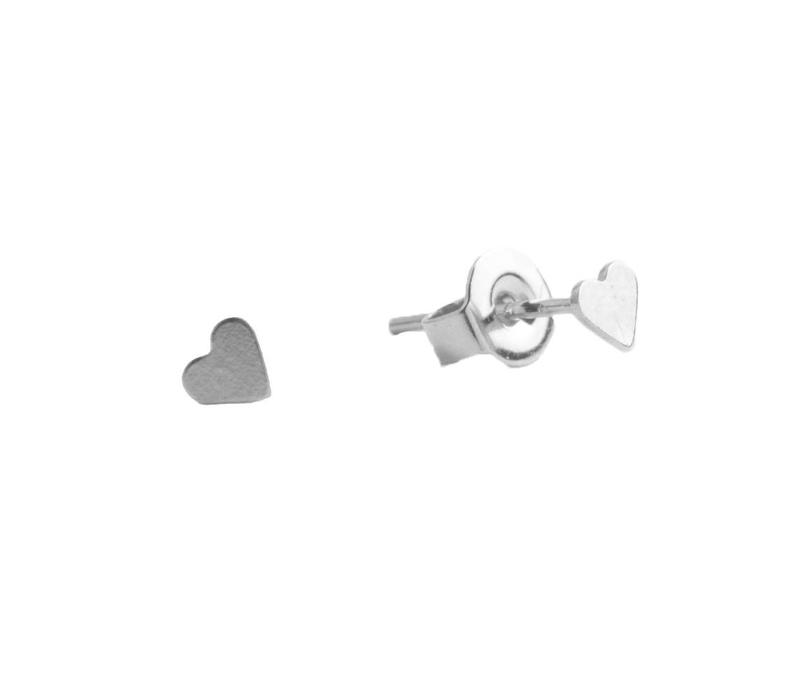 Petite Sterling Silver Earrings Heart