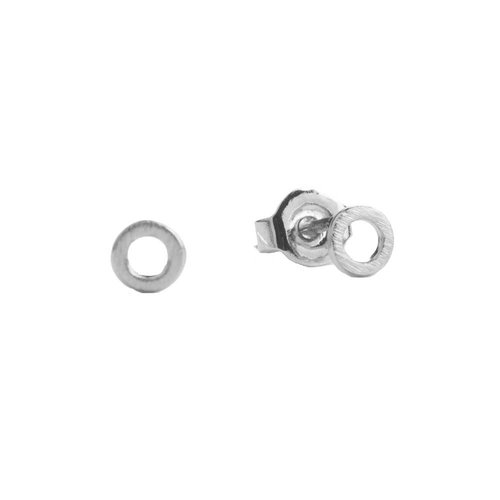 Petite Sterling Silver Earrings Circle 