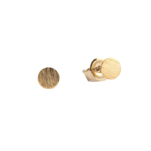 Petite Goldplated Sterling Silver Earrings Coin 