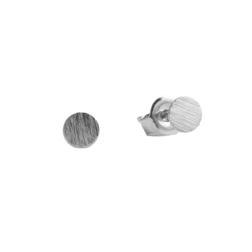 Petite Sterling Silver Earrings Coin 