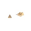 All the Luck in the World Petite Goldplated Sterling Silver Earrings Solid Triangle