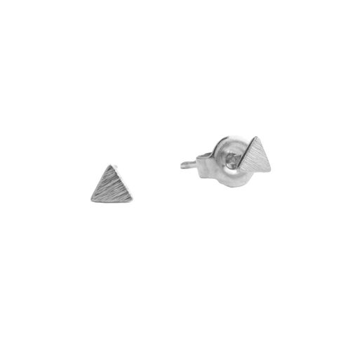 Petite Sterling Silver Earrings Solid Triangle 