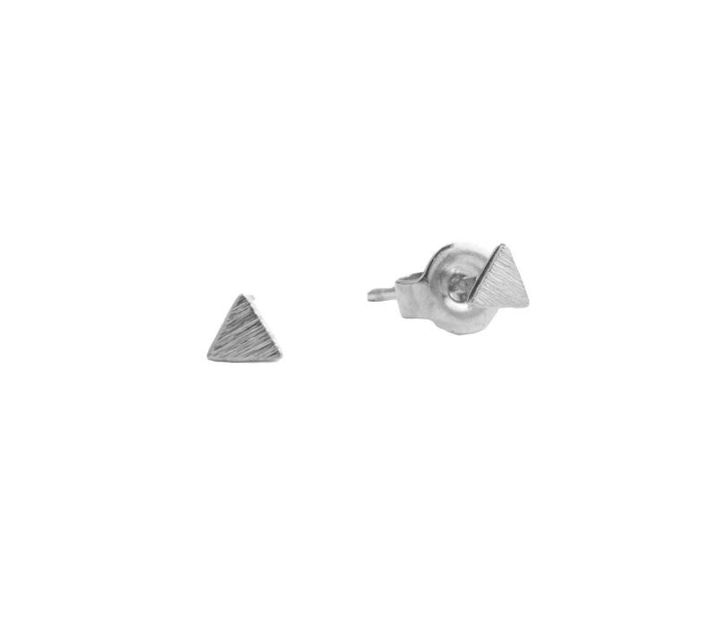 Petite Sterling Silver Earrings Solid Triangle