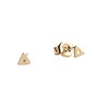 All the Luck in the World Petite Goldplated Sterling Silver Earrings Open triangle