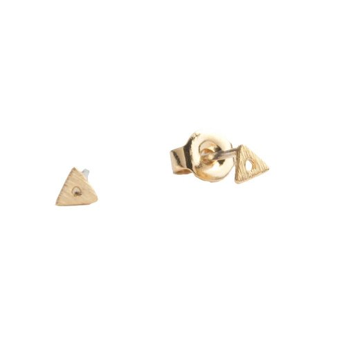 Petite Goldplated Sterling Silver Earrings Open triangle 