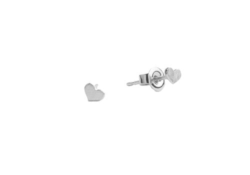 All the Luck in the World Petite Sterling Silver Earrings Heart