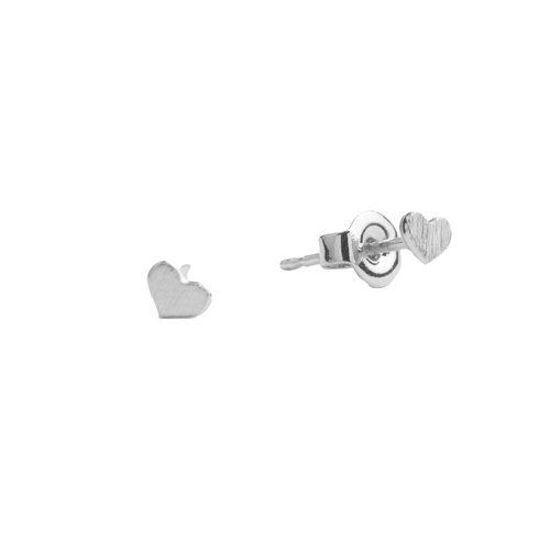 Petite Sterling Silver Earrings Heart 