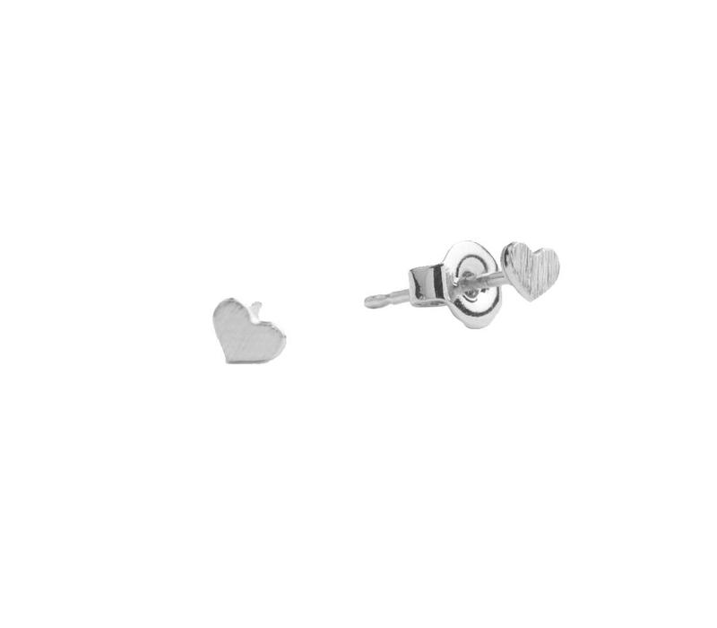 Petite Sterling Silver Earrings Heart