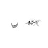 All the Luck in the World Petite Sterling Silver Earrings Moon
