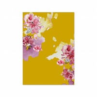 Dubbele kaart Yellow Floral