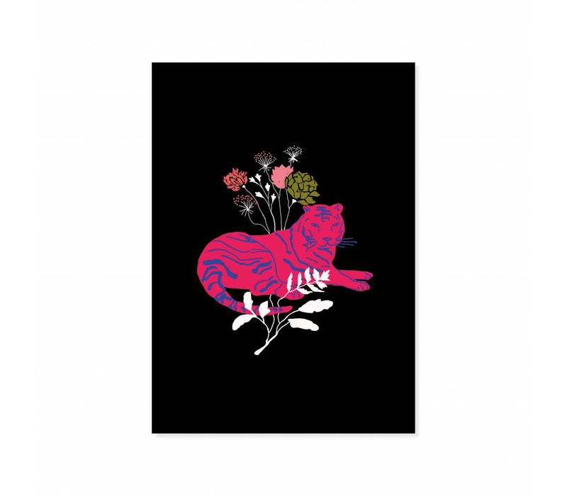 Kaart - Roze tijger