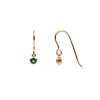 Bliss Goldplated Earring Hook Emerald green