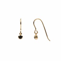 Bliss Goldplated Earring Hook Black Onyx