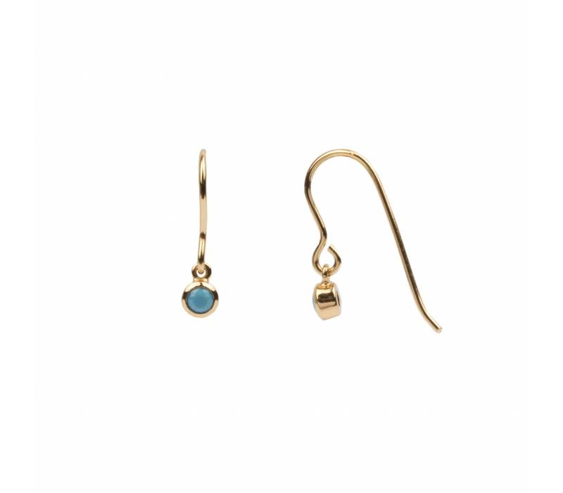 Bliss Goldplated Earring Hook Turquoise