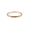 Bliss Goldplated Ring Tiny Dots Black