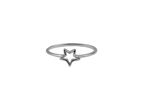 All the Luck in the World Bliss Silverplated Ring Open Star