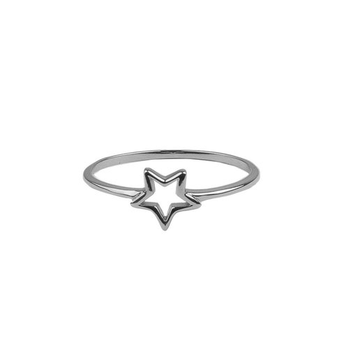 Bliss Silverplated Ring Open Star 