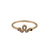 Bliss Goldplated Ring Snake Black All Clear