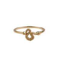 Bliss Goldplated Ring Slang Groene Ogen