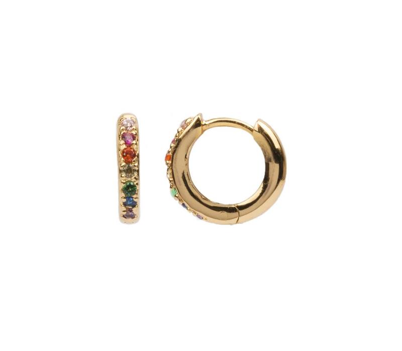 Bliss Goldplated Earring Creole Multi