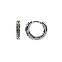 Bliss Silverplated Earring Creole green