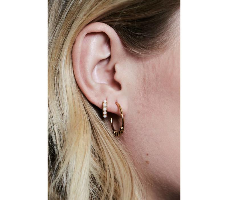 Bliss Goldplated Earring Creole big Black