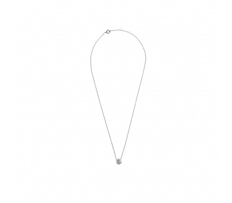 Character Silverplated Ketting letter U