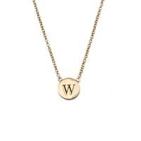 Character Goldplated Necklace letter W