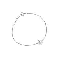 Character Silverplated Bracelet letter W