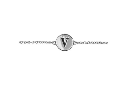 All the Luck in the World Character Silverplated Armband letter V
