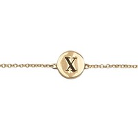 Character Goldplated Armband letter X