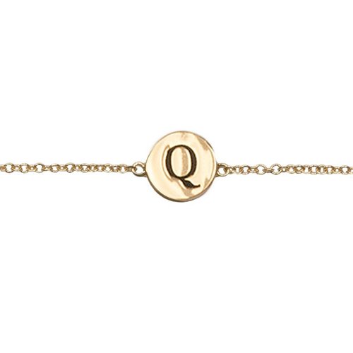 Character Goldplated Bracelet letter Q 
