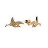 All the Luck in the World Parade Goldplated Earrings Crane