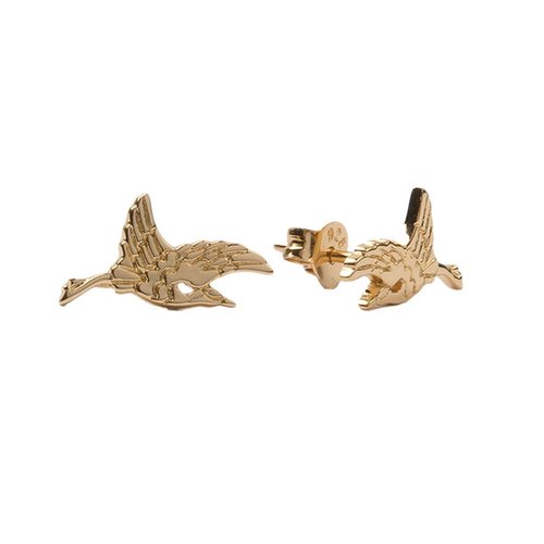 Parade Goldplated Earrings Crane 