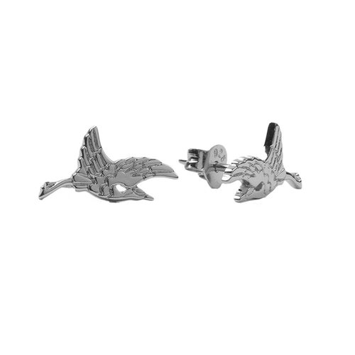 Parade Silverplated Earrings Crane 