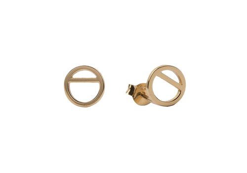 All the Luck in the World Parade Goldplated Earrings Geometric Circle