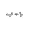 All the Luck in the World Parade Silverplated Earrings Three Flowers