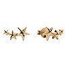 All the Luck in the World Parade Goldplated Earrings Three Stars Big