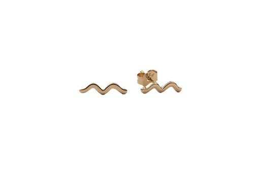 All the Luck in the World Parade Goldplated Earrings Wave